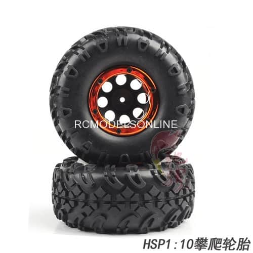 18072 NEW ENRON 18072 Rims/Secure Ring &Tires 2P For HSP RC 94180 1/10 4WD Rock Crawler Pangolin