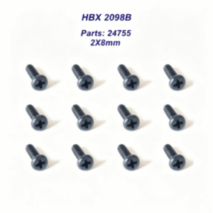24755 Washer Head Screw 2*8mm (12PCS) for HBX 2098B 1/24 RC Car Spare Parts