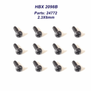 24772 Washer Head Self Tapping Screw 2.3*6mm for HBX 2098B 1/24 RC Car Spare Parts