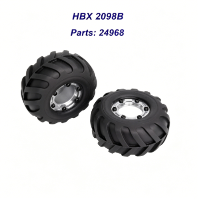 24968 Wheels Complete w/Wheel Frames Installed for HBX 2098B 1/24 RC Car Spare Parts