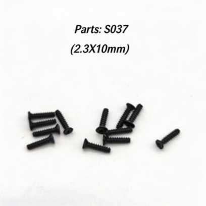 S037 Countersunk Tapping Screws 2.3X10mm for HBX 2192/2193/2195 RC Car Parts