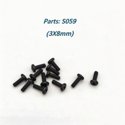 S059 Pan Head Screws 3X8mm for HBX 2192/2193/2195 RC Car Parts