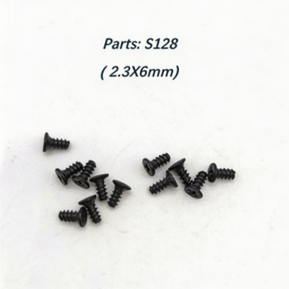 S128 Countersunk Tapping Screws 2.3X6mm for HBX 2192/2193/2195 RC Car Parts