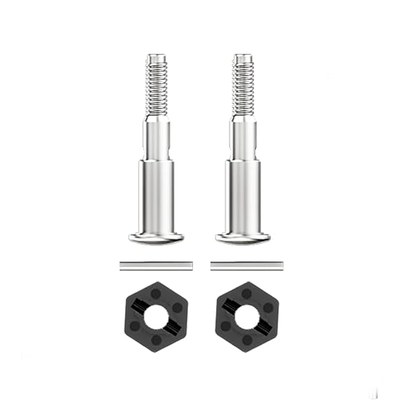 10401-48 Metal Front Wheel Axle with Hex Hub and Steel Shaft For 10401 Parts