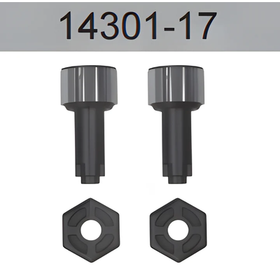 14301-17 Rear Wheel Axle with Hex Coupler For 14301 Parts