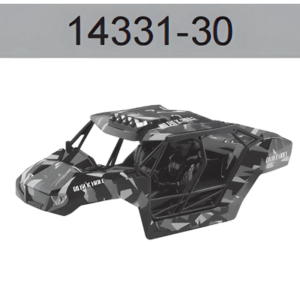 14331-30 1/14 Black Hole Body Shell (Green, with Lights and Lock) For 14331 Parts