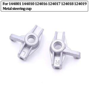 upgraded metal front wheel seat 2pcs blue For WLtoys 144001 1/14 Four-wheel Drive RC Car Parts