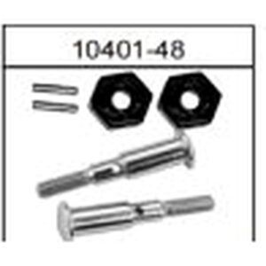 10401-48 Metal Front Wheel Axle with Hex Hub and Steel Shaft For hospeed 10401 Parts