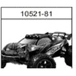 10521-81 Brushless Aurora Body Shell (with Lights, Red) For hospeed 10521 Parts