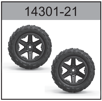 14301-21 Truck Wheels 2pcs For Hospeed 1:14 RC car 14301 14321-14324 14311 14312 14331 14332 Parts