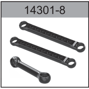 14301-8 Left/Right Steering Tie Rod and Servo Linkage For Hospeed 1:14 RC car 14301 14321-14324 14332 Parts