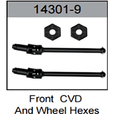 14301-9 Front CVD Drive Shaft with Hex Coupler For hospeed 14301 Parts