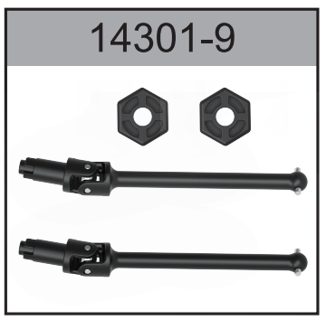 14301-9 Front CVD Drive Shaft with Hex Coupler For Hospeed 1:14 RC car 14301 14321-14324 14311 14312 14331 14332 Parts