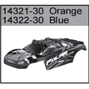14322-30 1/14 Hurricane Body Shell (Blue, with Lights and Lock) For hospeed 14322 Parts