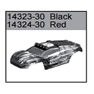 14324-30 1/14 Hurricane Body Shell (Red, with Lights and Lock) For hospeed 14324 Parts