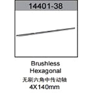 14401-38 Brushless Stainless Steel Hex Center Drive Shaft 4x140mm For hospeed 14401 Parts