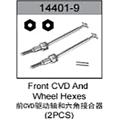 14401-9 Steel Front CVD Drive Shaft with Hex Coupler For hospeed 14401 Parts