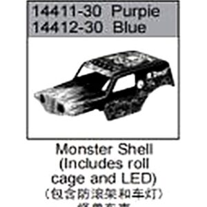 14412-30 Monster Truck Body Shell (Blue, with Roll Cage and Lights) For hospeed 14412 Parts