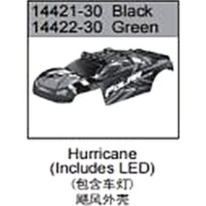 14421-30 Brushless 1/14 Hurricane Body Shell (Black, with Lights and Lock) For hospeed 14421 Parts