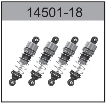 14501-18 Alloy Oil-Filled Shock Absorber 4pcs For Hospeed 1:14 RC car 14501 14401 14421 14311 14411 Parts