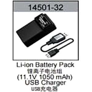 14501-32 11.1V 1050mAh Li-Po Battery with USB Charging Cable For hospeed 14501 Parts