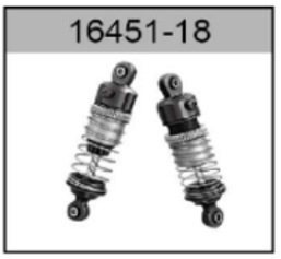 16451-18 Alloy Shock Absorber 2pcs For hospeed 16451 16452 RC car parts