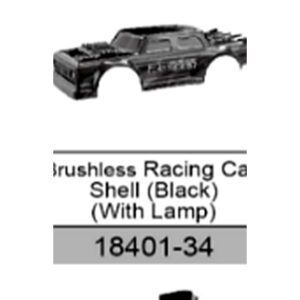 16451-30 Brushless Racing & Drift Body Shell (Black, with Dual-Color Headlights) For hospeed 16451 Parts