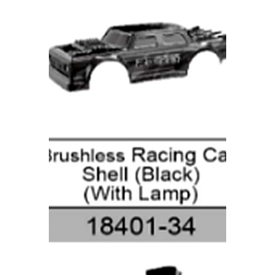 16451-30 Brushless Racing & Drift Body Shell (Black, with Dual-Color Headlights) For hospeed 16451 Parts