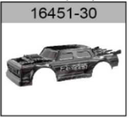 16451-30 Brushless Racing & Drift Body Shell (Black, with Dual-Color Headlights) For hospeed 16451 Parts