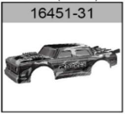 16451-31 Brushless Racing & Drift Body Shell (Colorful, with Dual-Color Headlights) For hospeed 16451 Parts