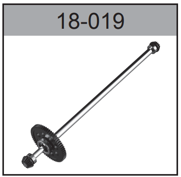 18-019 Metal Center Drive Shaft (with Nylon Gear and Bearings) For Hospeed 1:16 HS16-81 to HS16-83 HS16-81MAX HS16-91MAX Short Course truck parts