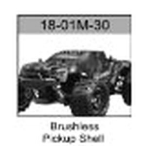 18-01M-30 Brushless Pickup Truck Body (Red) For Hospeed 1/18 rc car