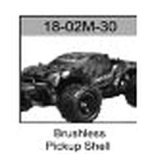 18-02M-30 Brushless Pickup Truck Body (Black) For Hospeed 1/18 rc car