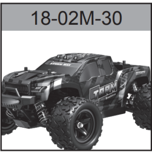 18-02M-30 Brushless Pickup Truck Body (Black) For Hospeed 1/18 HS18-02M rc car