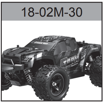 18-02M-30 Brushless Pickup Truck Body (Black) For Hospeed 1/18 HS18-02M rc car