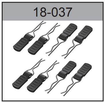 18-037 Body Shell Lock Clip 8pcs For Hospeed 1/18 HS18-01 to HS18-64 series rc car