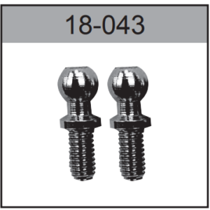 18-043 Ball Head Screw 2pcs For Hospeed 1/18 HS18-01 to HS18-64 series rc car