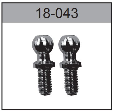18-043 Ball Head Screw 2pcs For Hospeed 1/18 HS18-01 to HS18-64 series rc car