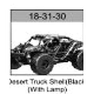 18-31-30 Desert Truck Body (Black, with Lights) For Hospeed 1/18 rc car