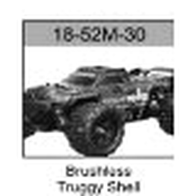 18-52M-30 Brushless Half Truck Body (Black) For Hospeed 1/18 rc car