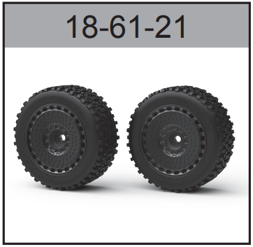 18-61-21 Electric Buggy Tires (61-64 Models) For Hospeed 1/18 HS18-61 to HS18-64 Models rc car
