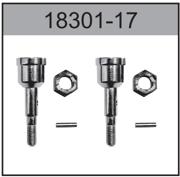 18301-17 Alloy Wheel Axle with Hex Hub For Hospeed 1/18 HS 18301 18302 18303 18311 18321 18331 18421 18431 rc car parts