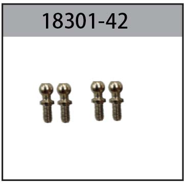 18301-42 Ball Head Screw 4pcs For Hospeed 1/18 HS 18301 18302 18303 18311 18321 18331 18421 18431 rc car parts