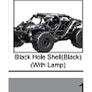18331-30 Black Hole Desert Truck Shell (Black, with Lights) For hospeed 18331 Parts