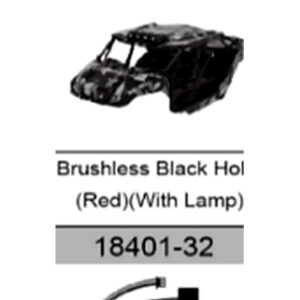 18431-30 Brushless Desert Truck Black Hole Shell (Red, with Roof Light) For hospeed 18431 Parts