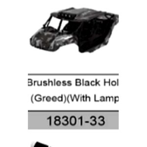 18431-31 Brushless Desert Truck Black Hole Shell (Green, with Roof Light) For hospeed 18431 Parts