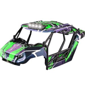 18431-31 Brushless Desert Truck Black Hole Shell (Green, with Roof Light) For hospeed 18431 rc car parts