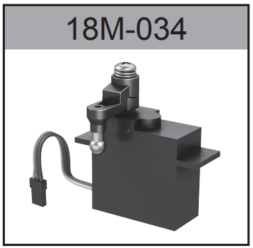 18M-034 3-Wire Steering Servo with Mount For Hospeed 1/18 HS18-01M series RC Brushless car