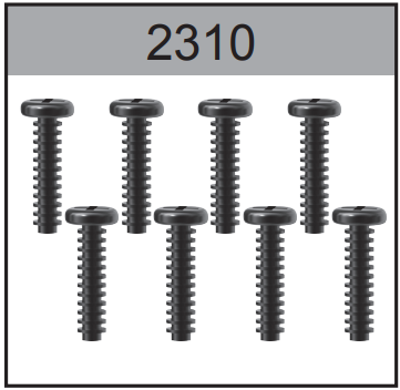 2310 2.3x10mm Round Head Screw For Hospeed 1/18 HS18-01 18-02 18-03 H18-21 H18-22 H18-51 etc rc car parts