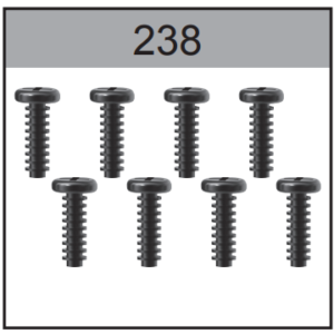 238 2.3x8mm Round Head Screw For Hospeed 1/18 HS18-01 18-02 18-03 H18-21 H18-22 H18-51 etc rc car parts